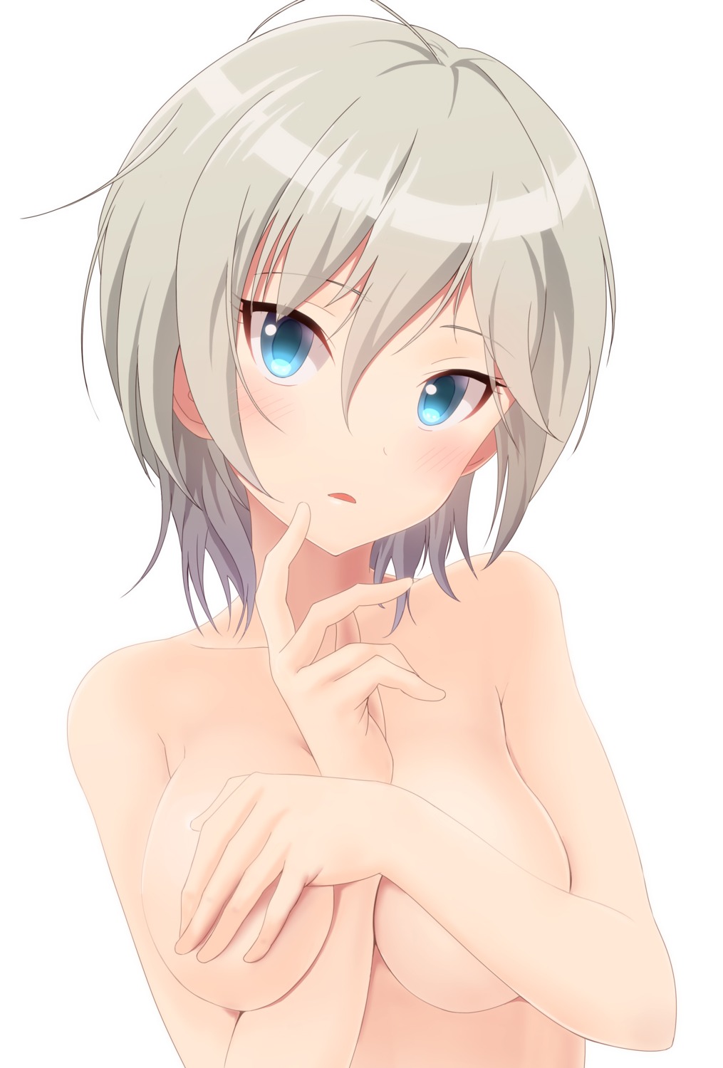 anastasia_(idolm@ster) breast_hold naked takahiro-kun the_idolm@ster the_idolm@ster_cinderella_girls