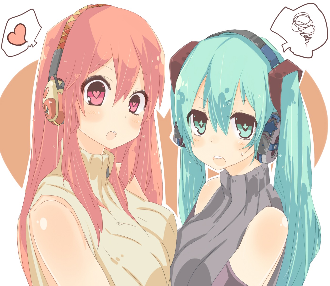 hatsune_miku hibimegane megurine_luka vocaloid