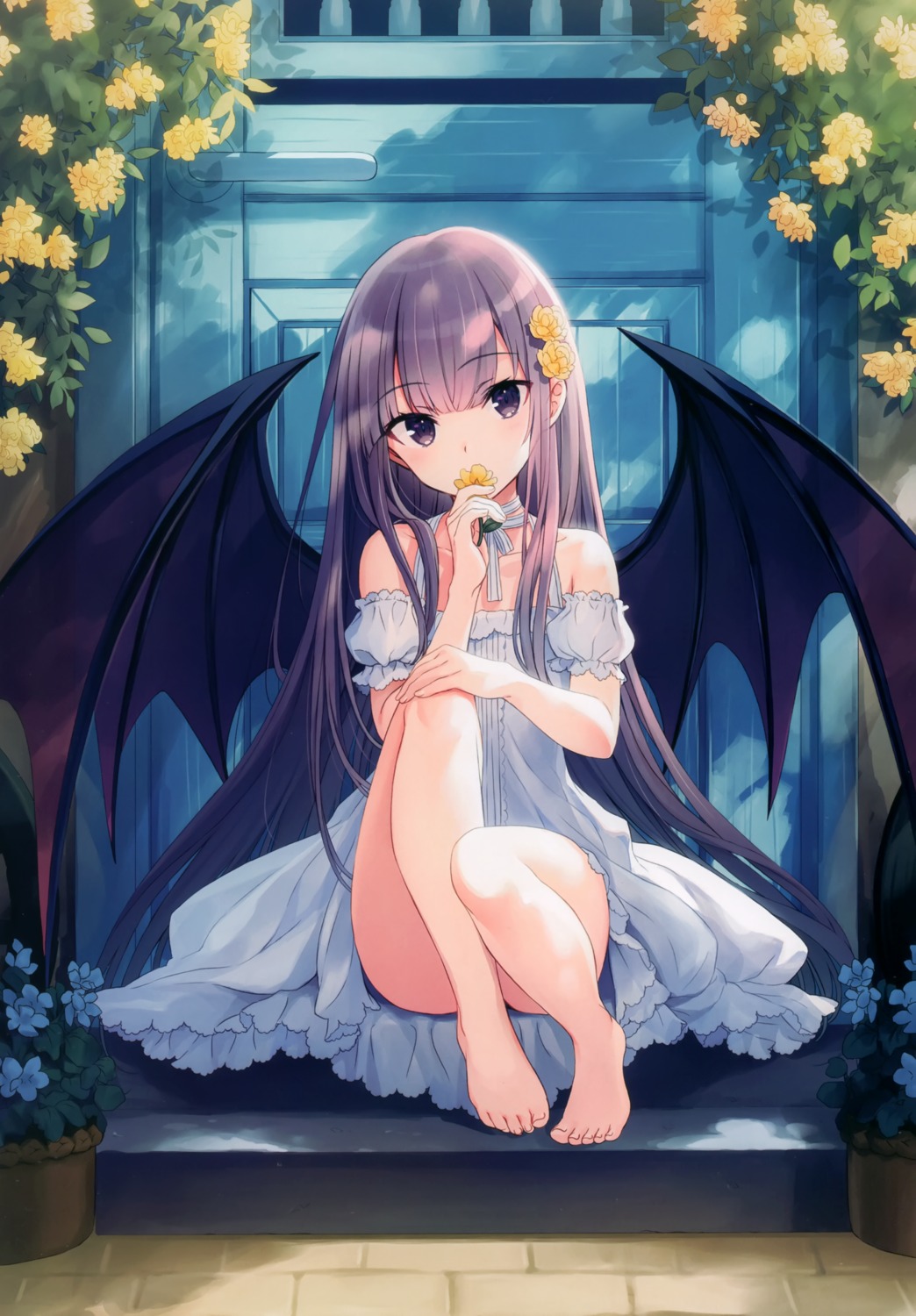 crown dress summer_dress wings yashiro_seika