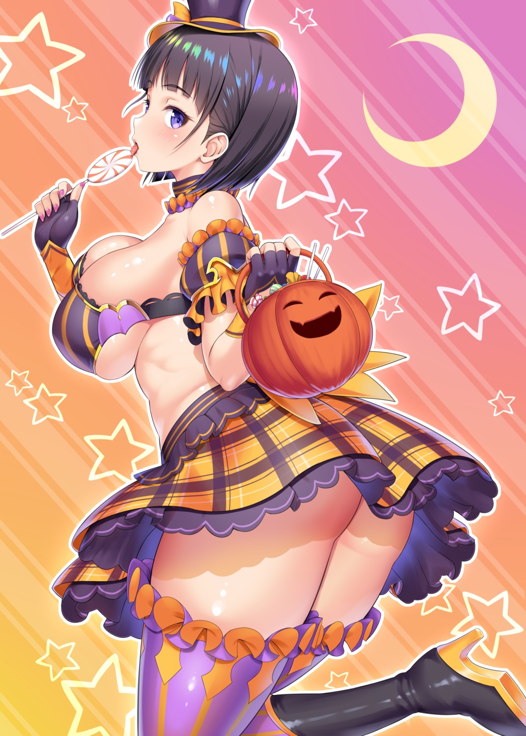 ass bra halloween heels kawase_seiki kirigaya_suguha nopan sword_art_online thighhighs