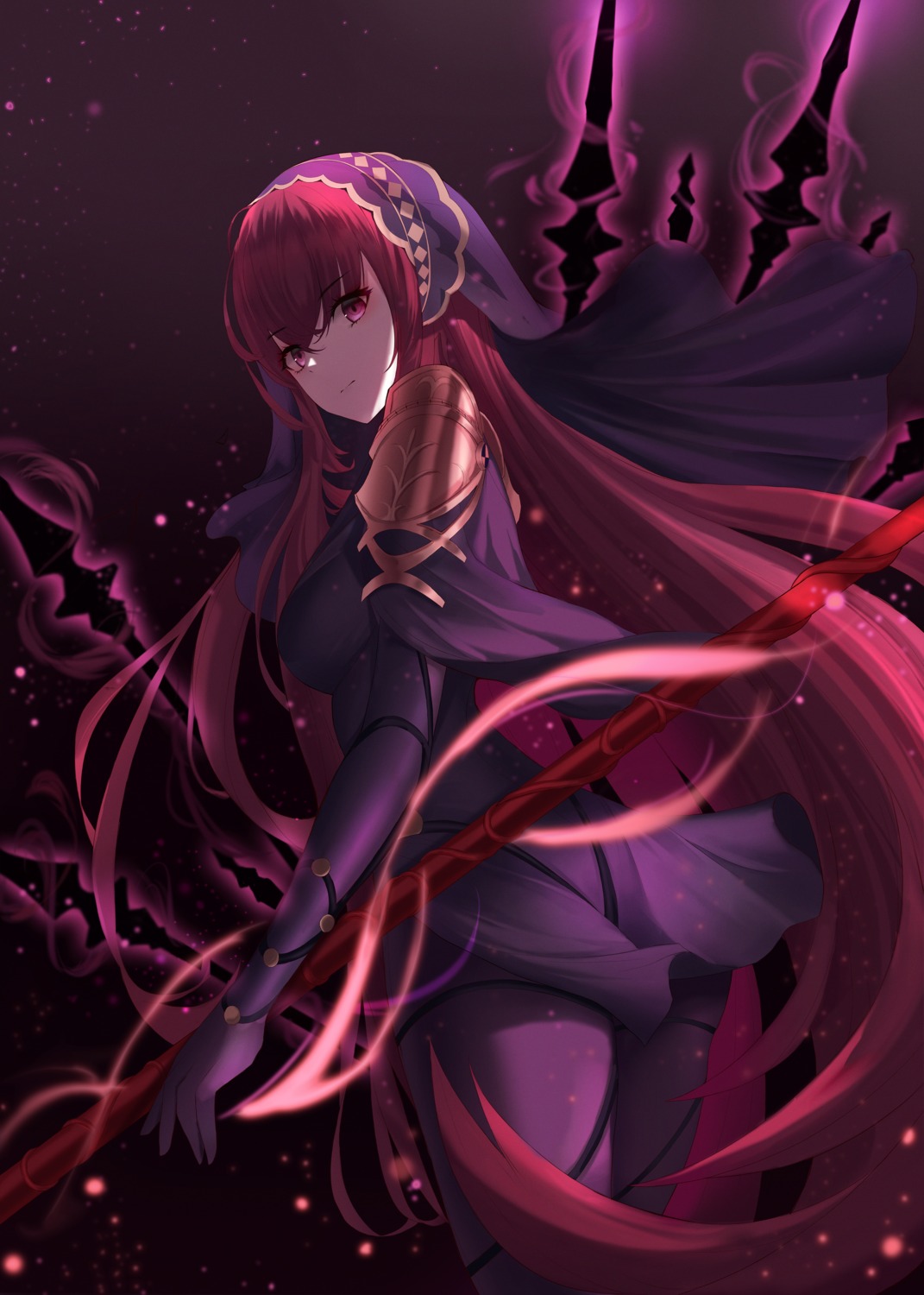 ahr_tato armor bodysuit fate/grand_order scathach_(fate/grand_order) weapon