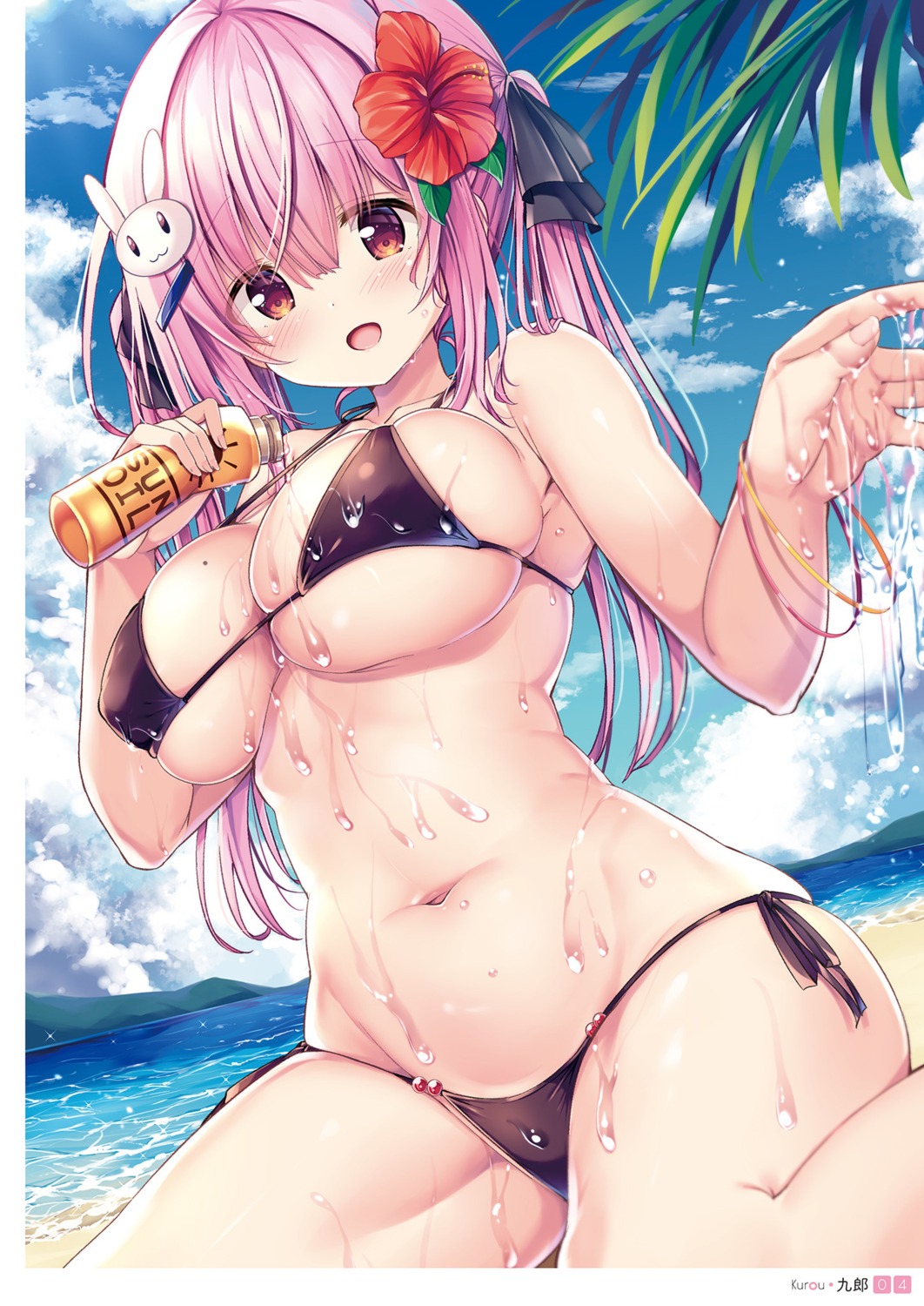 bikini cream kurou_(quadruple_zero) swimsuits