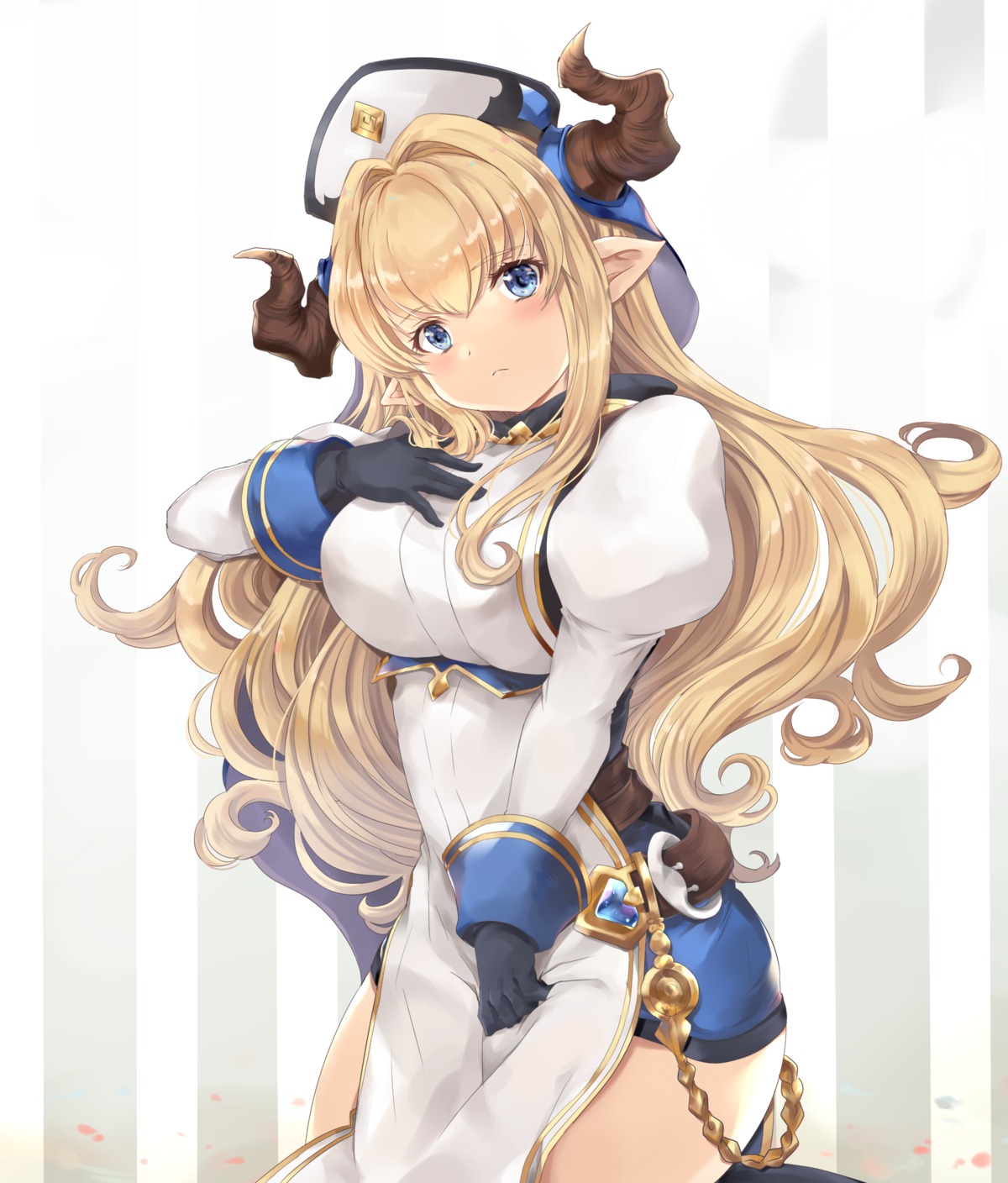 granblue_fantasy hinahino horns pointy_ears rastina uniform