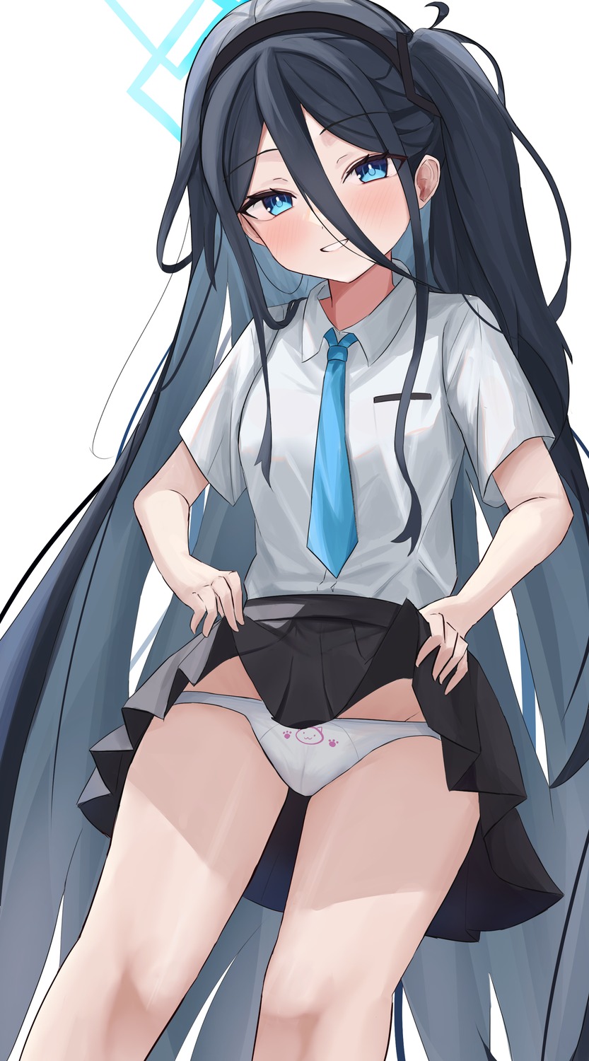 blue_archive halo hoangryu loli pantsu seifuku skirt_lift tendou_arisu