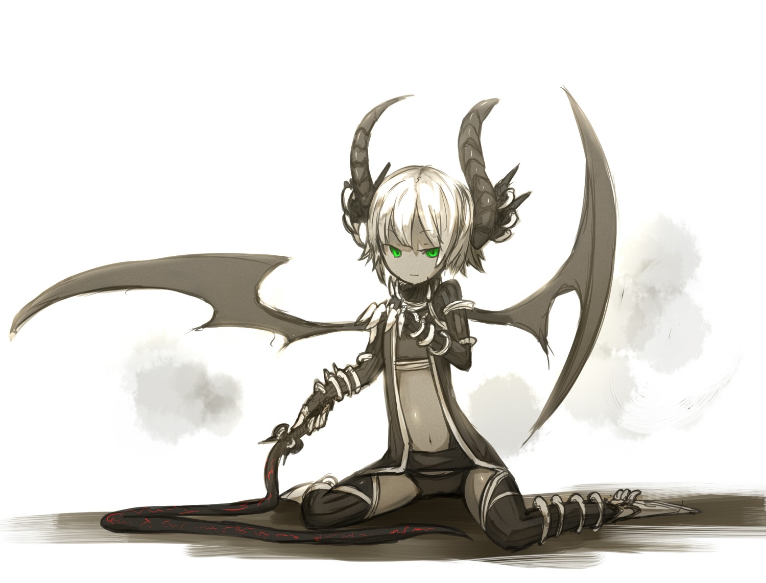 devil horns shirogane_usagi weapon wings