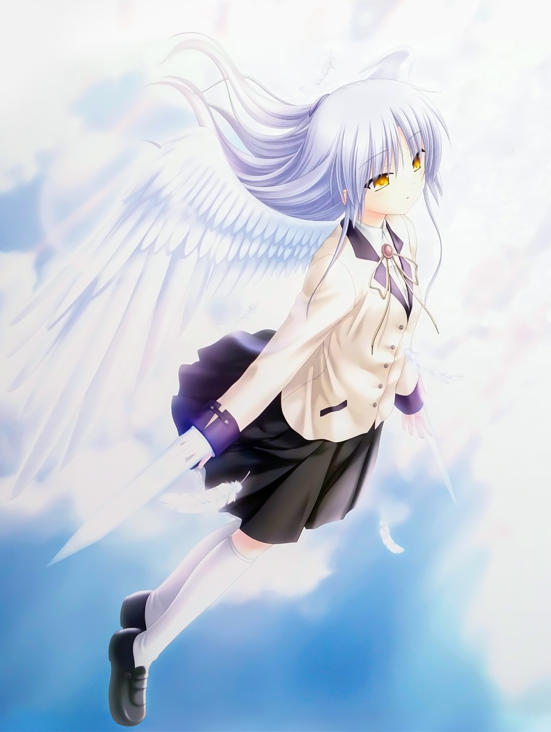 angel angel_beats! key na-ga seifuku tachibana_kanade wings