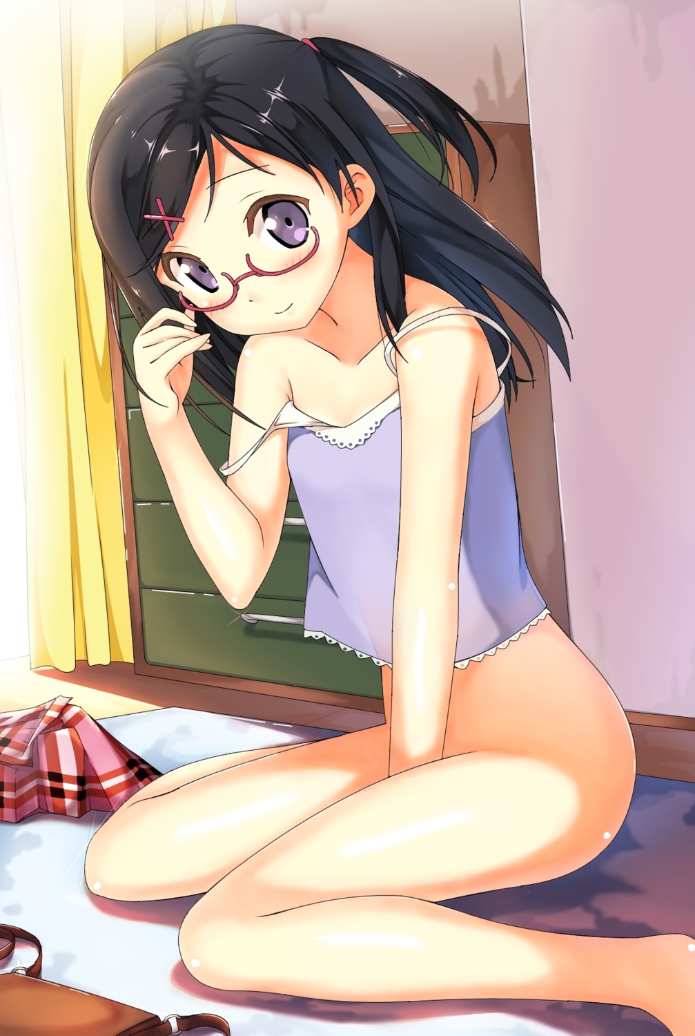 bottomless kawai loli megane