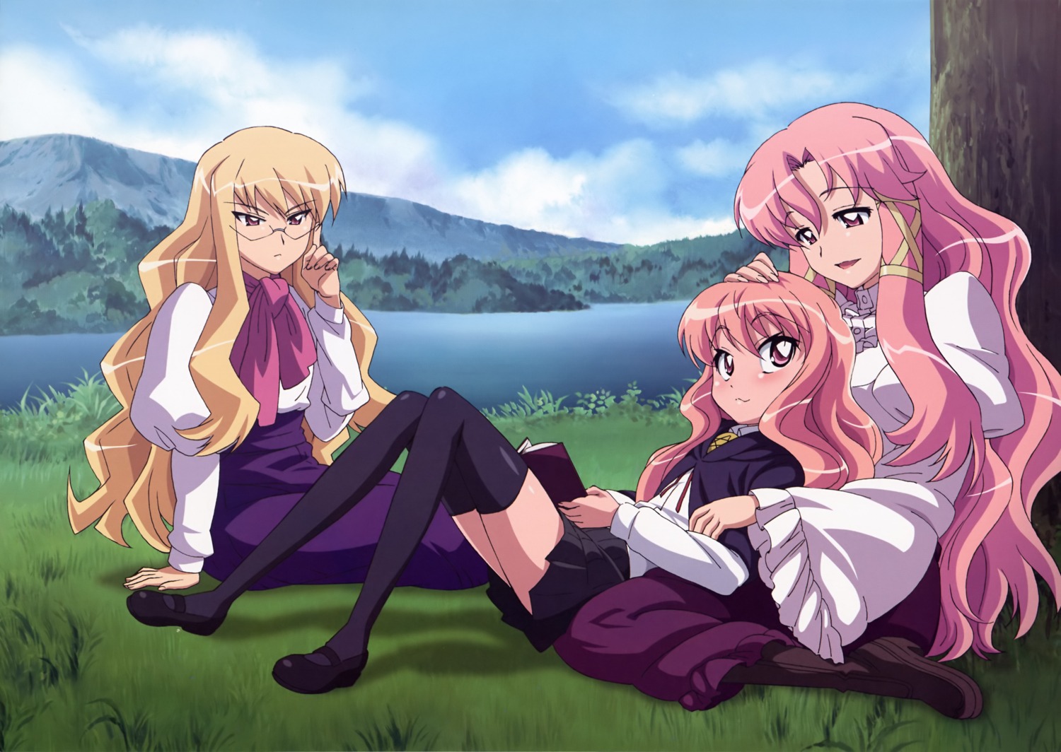 cattleya_(zero_no_tsukaima) elenor fujii_masahiro louise megane seifuku zero_no_tsukaima