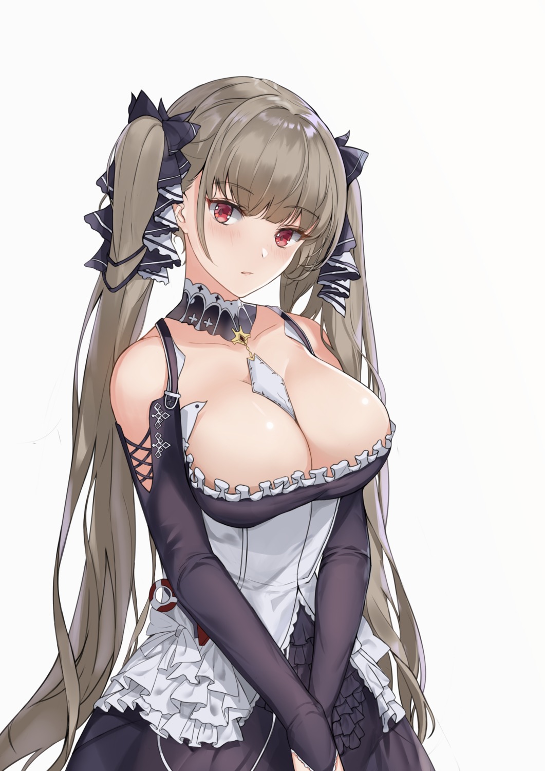 azur_lane cleavage formidable_(azur_lane) gothic_lolita lolita_fashion maanu no_bra