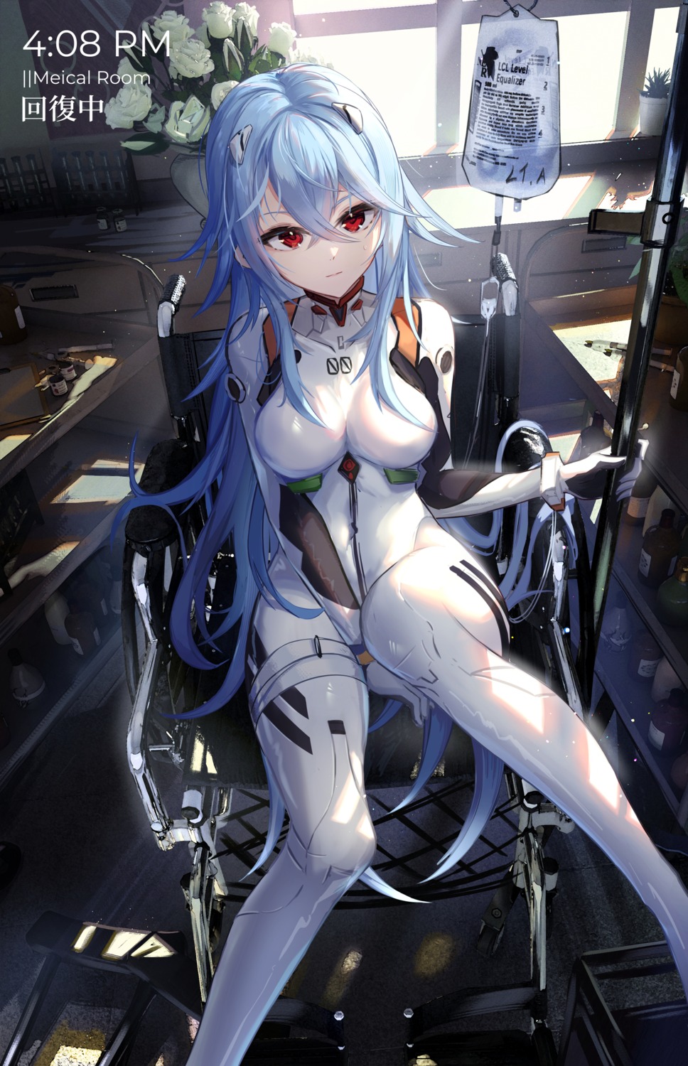 ayanami_rei bandages bodysuit kitabana neon_genesis_evangelion