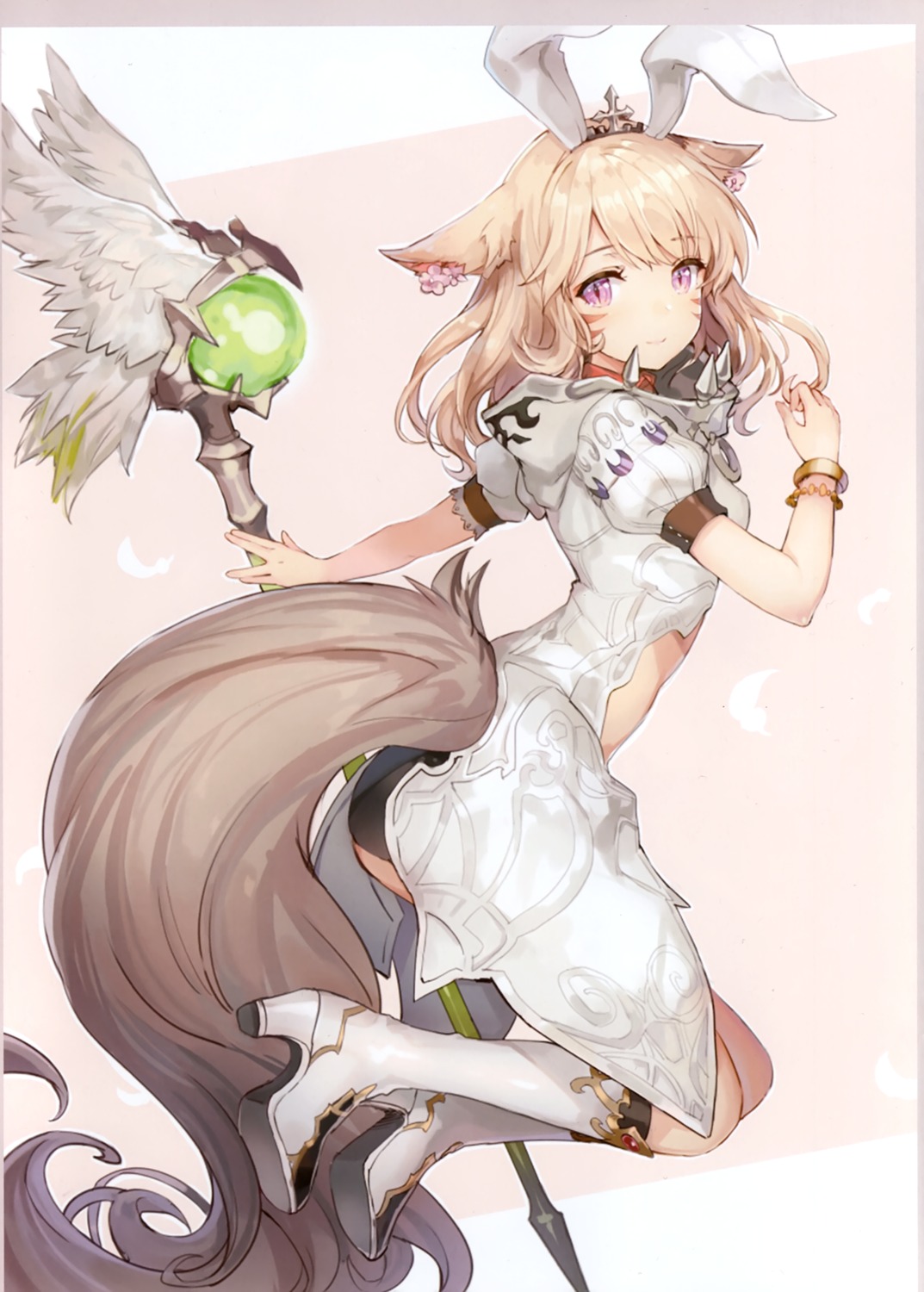 animal_ears bunny_ears final_fantasy final_fantasy_xiv momoko_(momopoco) sashimi_necoya tail