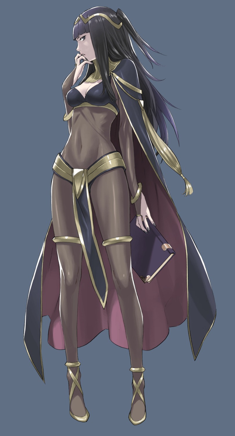 bodysuit cleavage fire_emblem fire_emblem_kakusei garter heels kozaki_yuusuke nintendo tharja