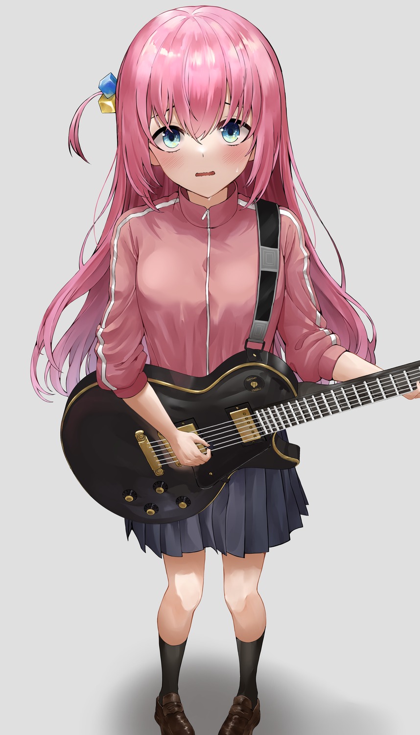 bocchi_the_rock! gotou_hitori guitar gym_uniform lds_(dstwins97) seifuku