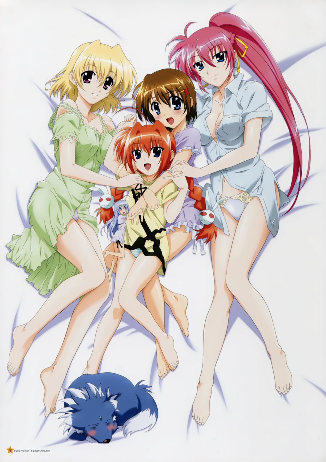 cleavage mahou_shoujo_lyrical_nanoha mahou_shoujo_lyrical_nanoha_a's pantsu reinforce_zwei shamal signum vita yagami_hayate zafira