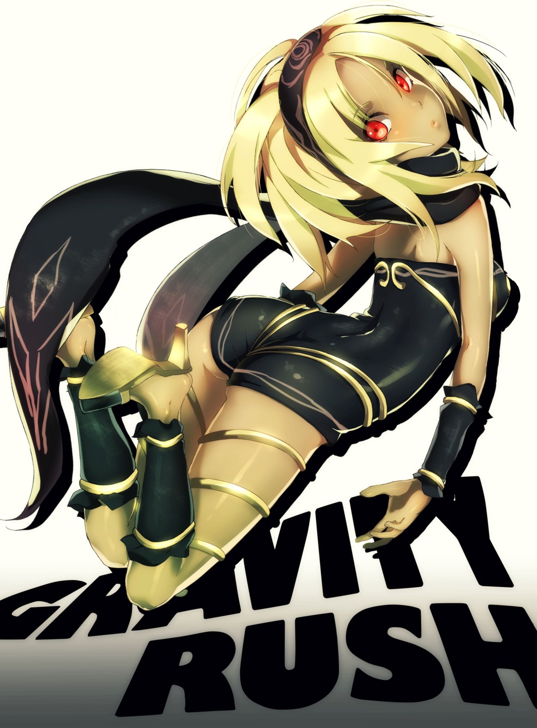 ass gravity_daze heels kat_(gravity_daze) rakkou