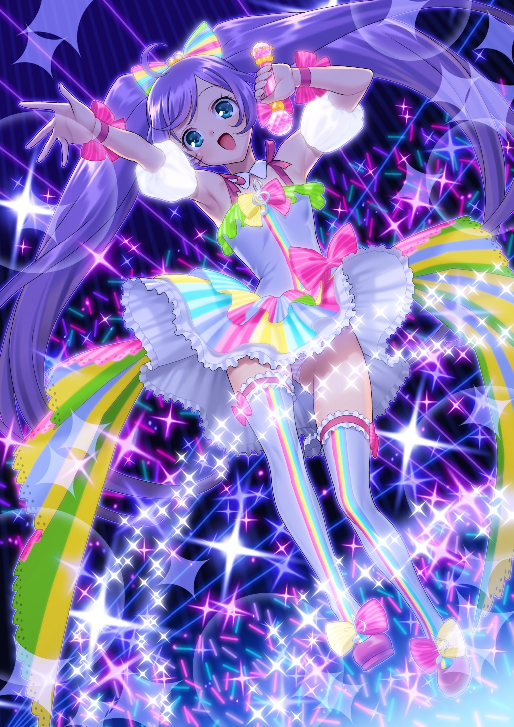 manaka_lala pantsu pretty_series pripara shimapan suzume_inui thighhighs