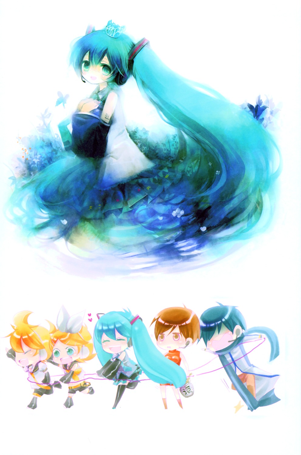 hatsune_miku kagamine_len kagamine_rin kaito meiko shimeko vocaloid