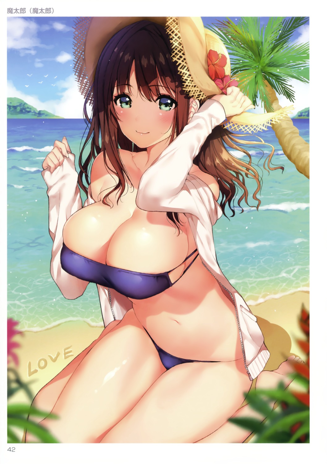 bikini cleavage matarou open_shirt swimsuits toranoana