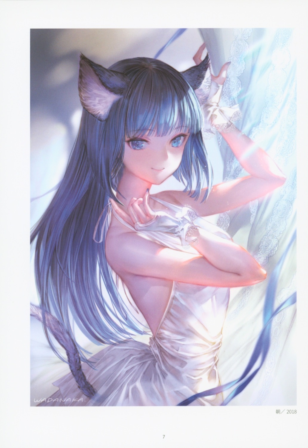 animal_ears dress no_bra tail wadanaka