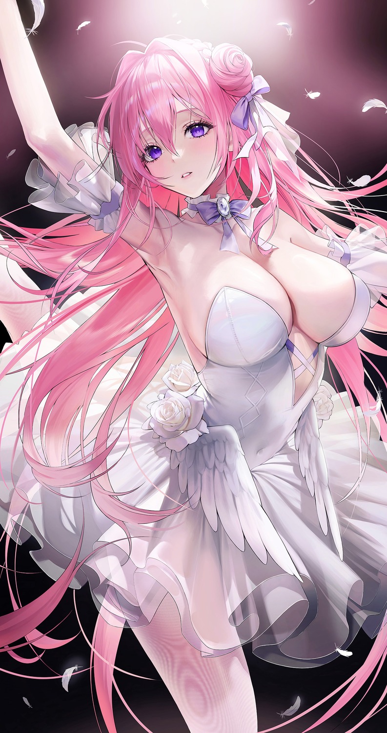 dorothy_(nikke) dress goddess_of_victory:_nikke no_bra see_through wings yoya