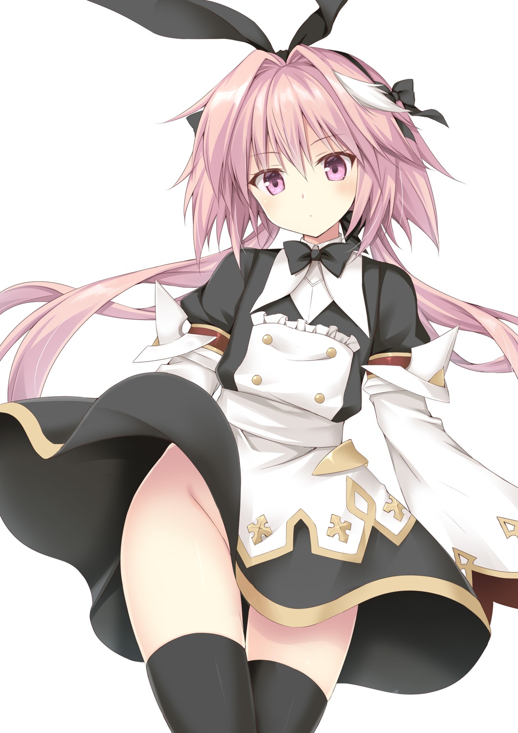 astolfo_(fate) fate/grand_order korie_riko nopan skirt_lift thighhighs trap