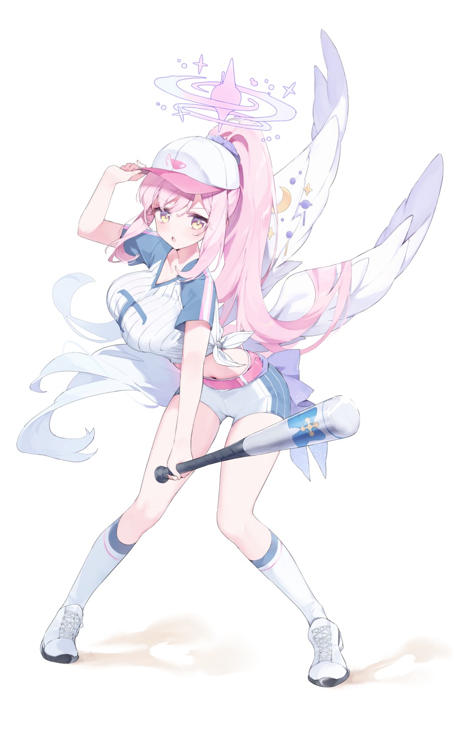 angel baseball blue_archive meunhongcha misono_mika uniform wings