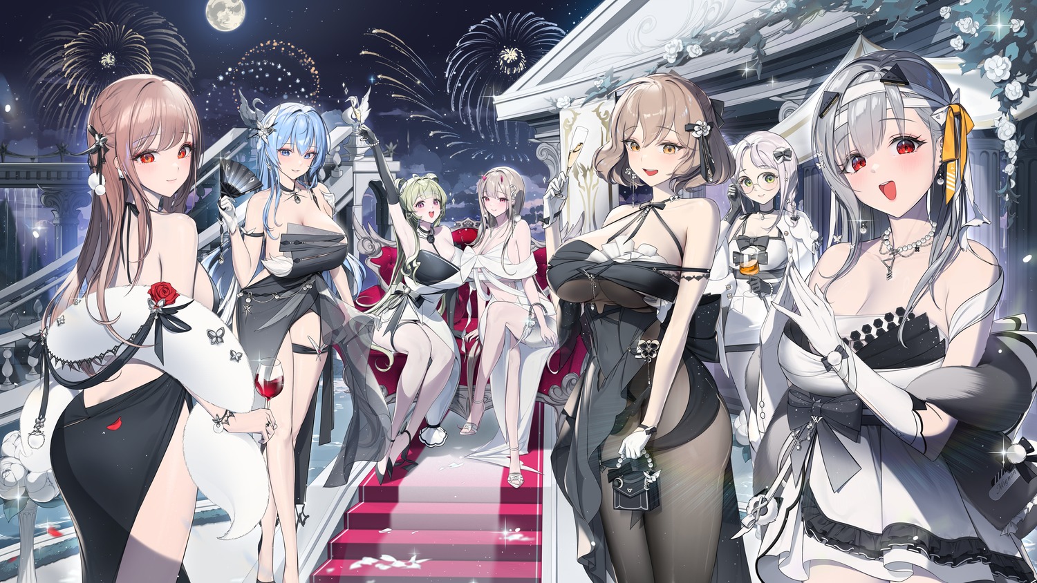 anis ass dress garter goddess_of_victory:_nikke heels helm megane modernia neon_(nikke) no_bra pantyhose rapi_(nikke) soda_(nikke) viper_(nikke) whyingre