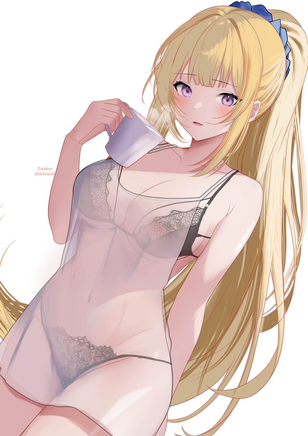 bra karuizawa_kei lingerie nipple_slip pantsu see_through thong xueli_shimazaki youkoso_jitsuryoku_shijou_shugi_no_kyoushitsu_e