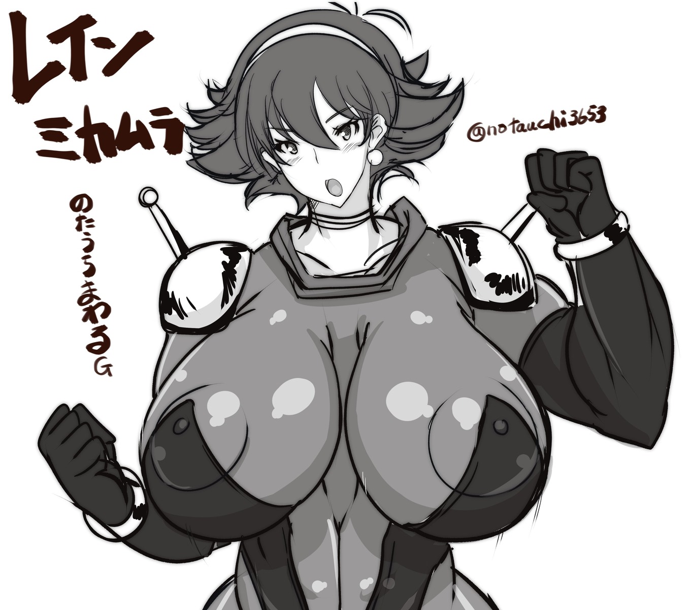 bodysuit erect_nipples g_gundam gundam notauchi_mawaru_ni-shiki rain_mikamura sketch