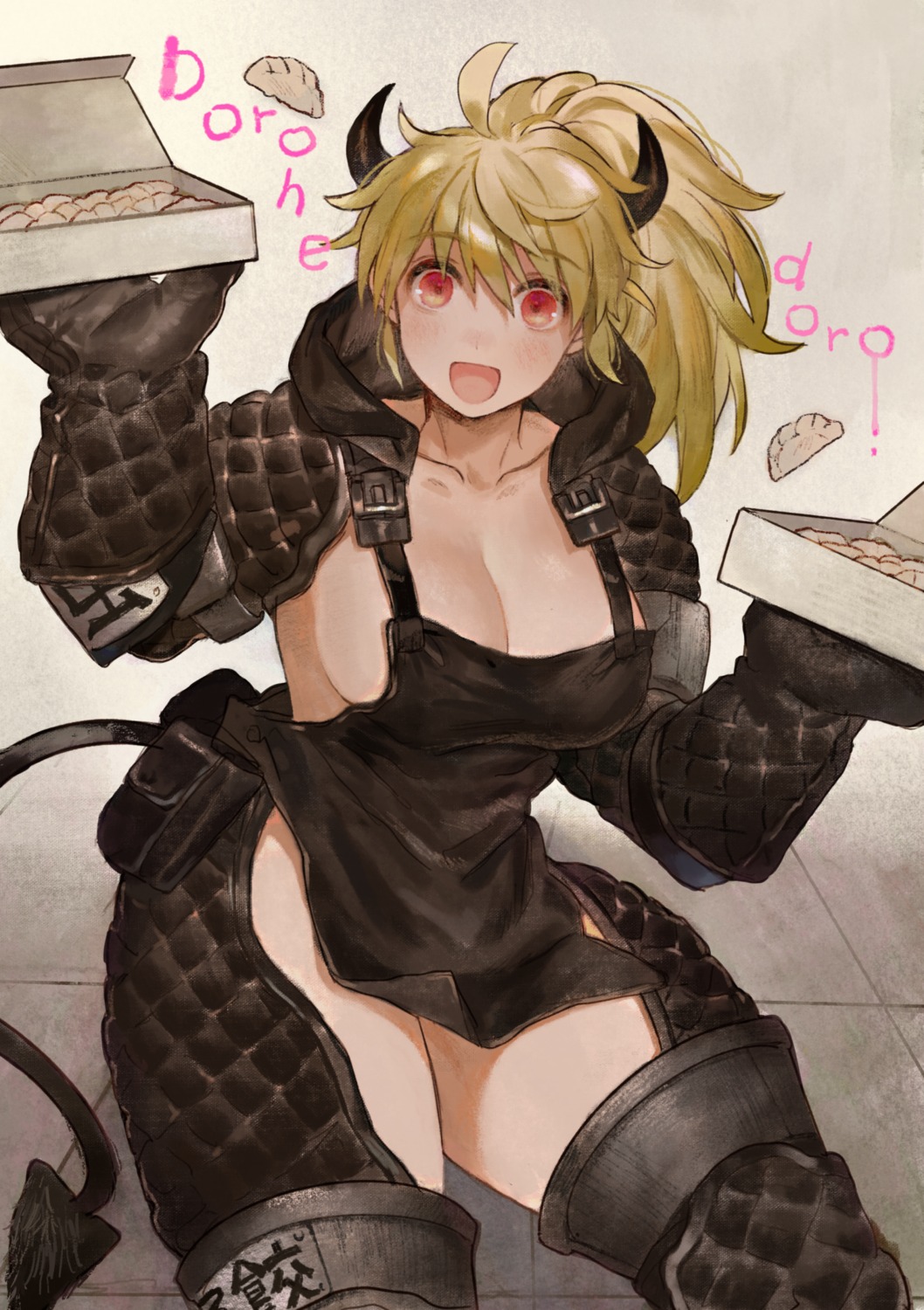 cleavage dorohedoro horns miyako_(xxxbibit) tail