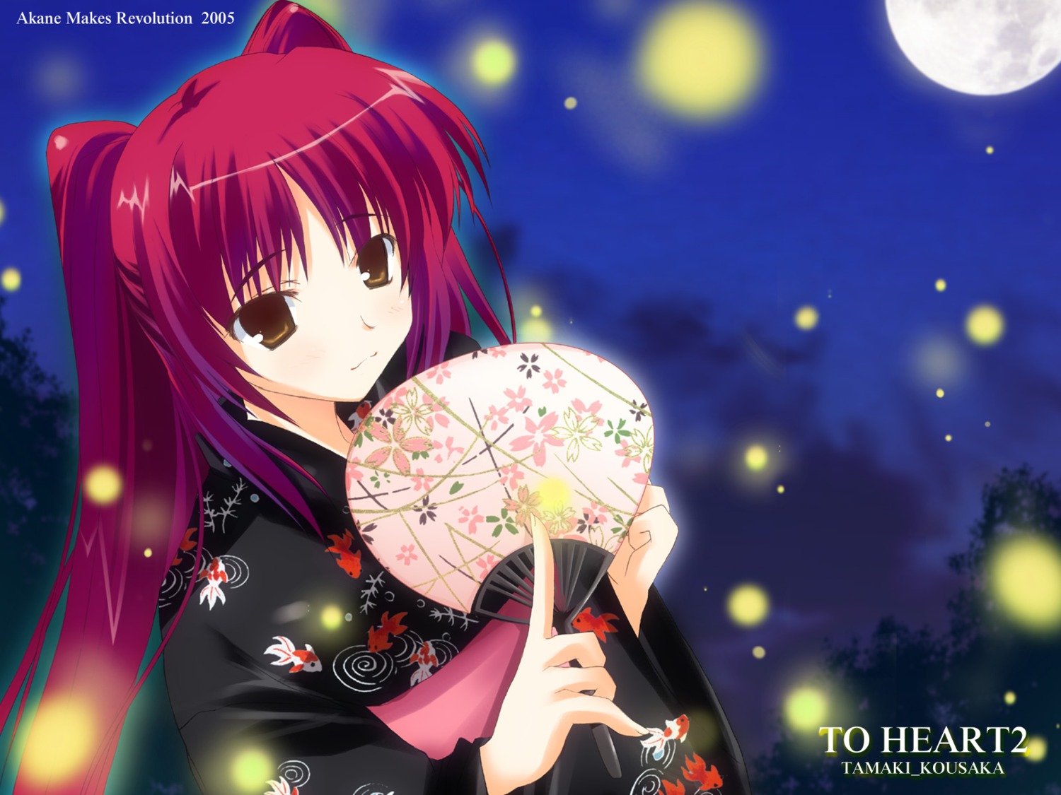 ikegami_akane kousaka_tamaki to_heart_(series) to_heart_2 wallpaper yukata