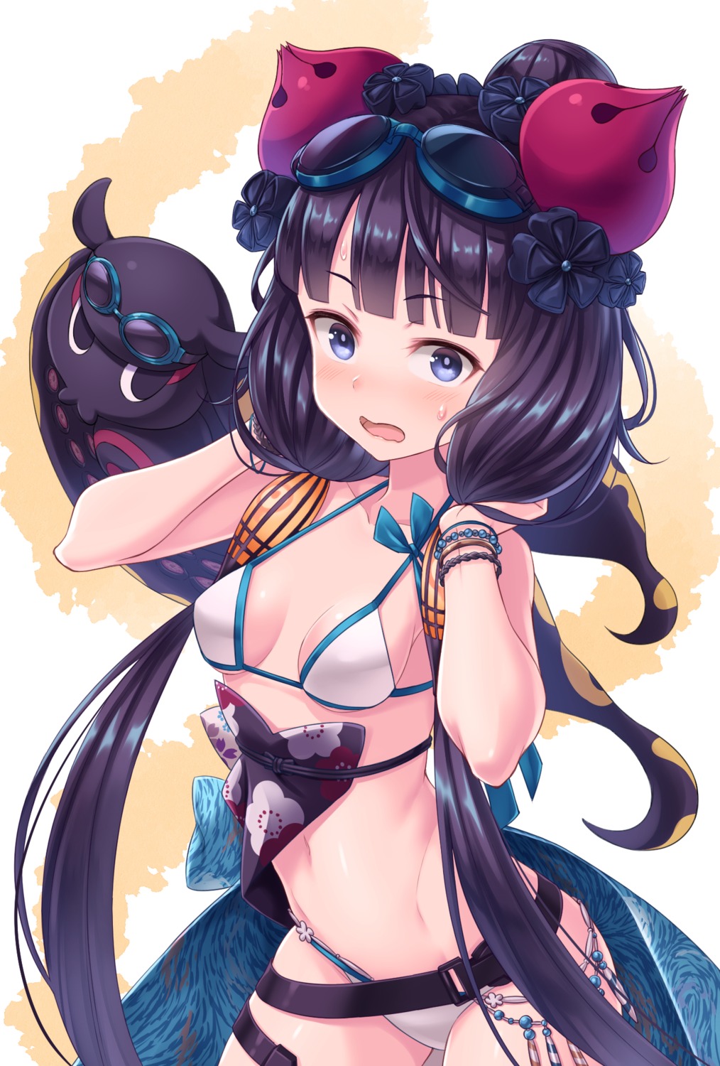 bikini fate/grand_order garter katsushika_hokusai_(fate) swimsuits tomo_(tmtm_mf_mf)