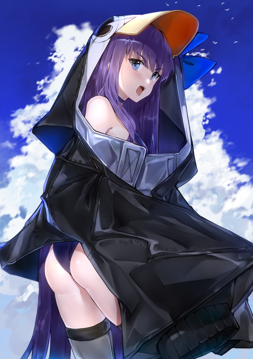 ass bikini fate/grand_order hoshiineko meltryllis penguin swimsuits thighhighs