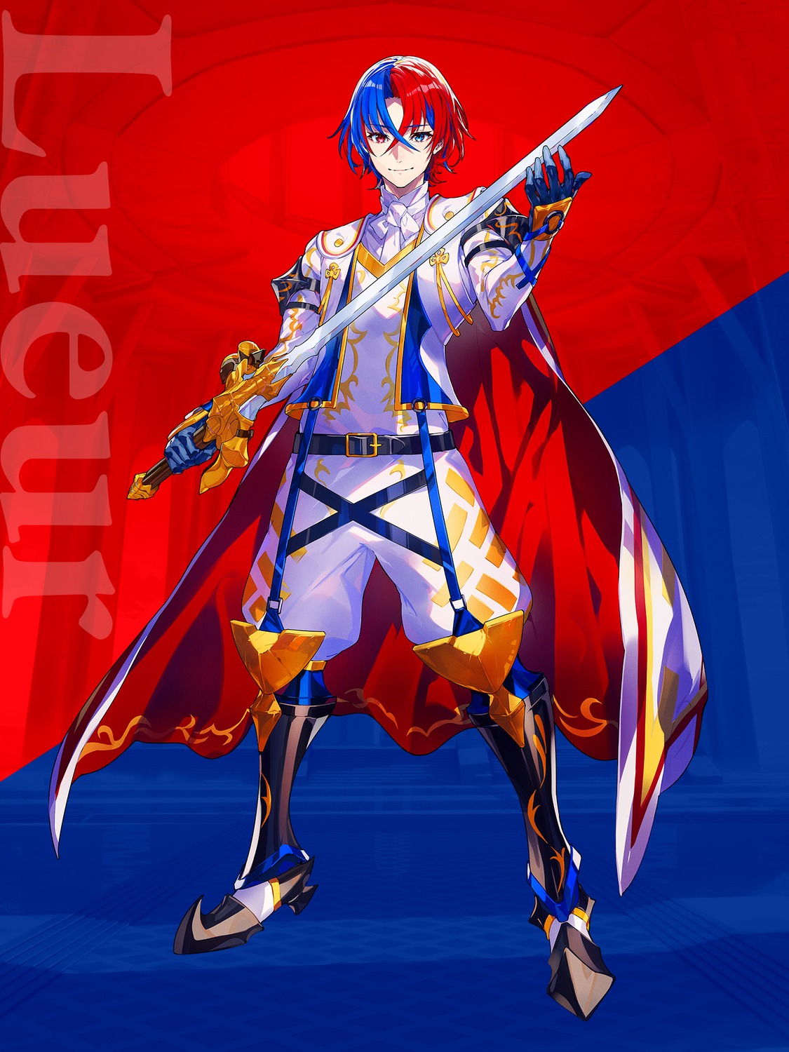 alear fire_emblem fire_emblem_engage heterochromia male mika_pikazo nintendo sword uniform