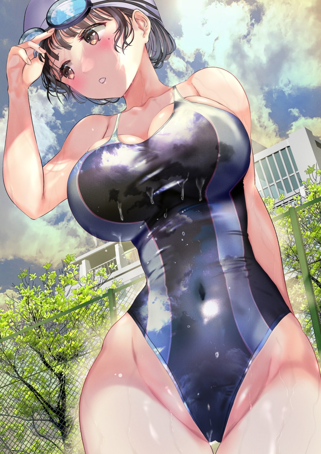 ogata_tei swimsuits wet