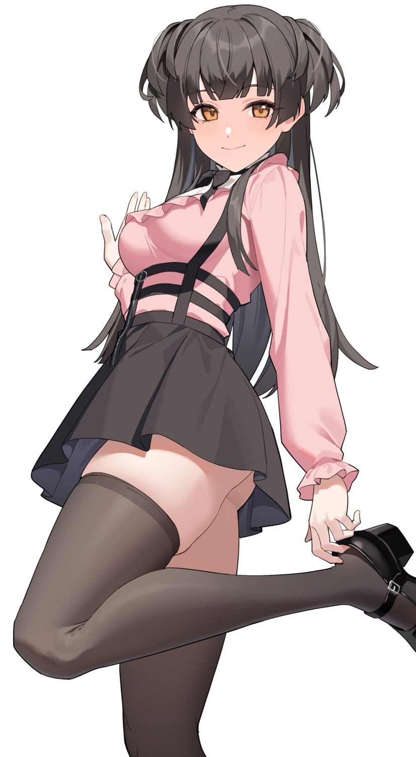 ass goumudan mayuzumi_fuyuko skirt_lift the_idolm@ster the_idolm@ster_shiny_colors thighhighs