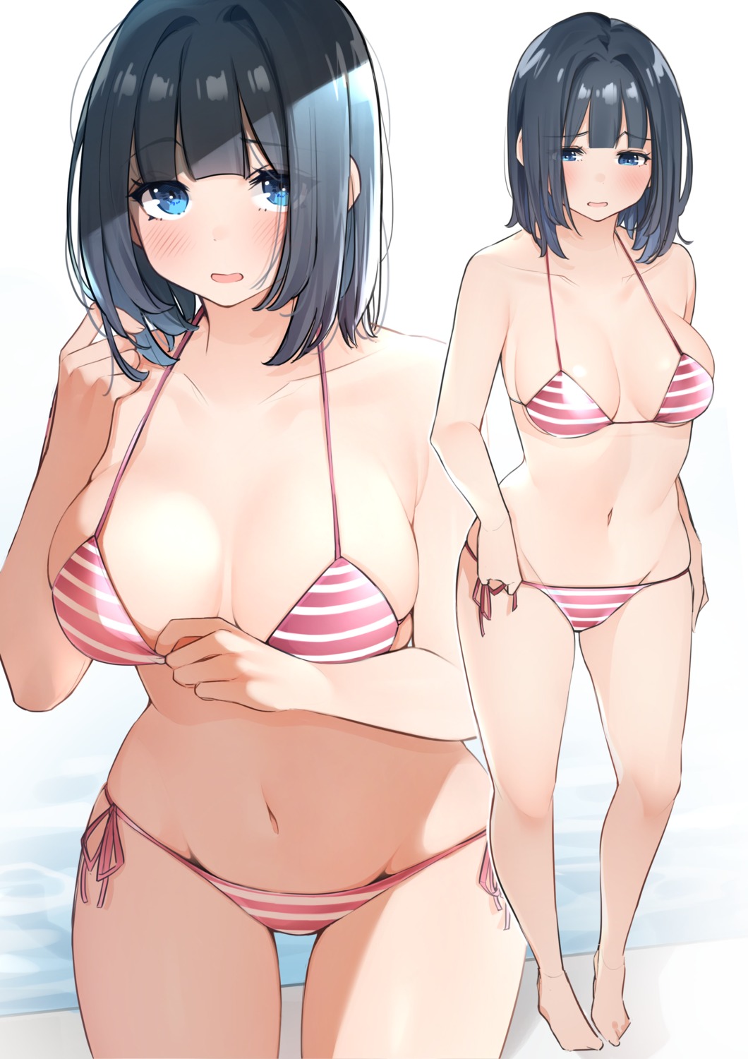 bikini panty_pull sakura_no_tomoru_hi_e swimsuits undressing