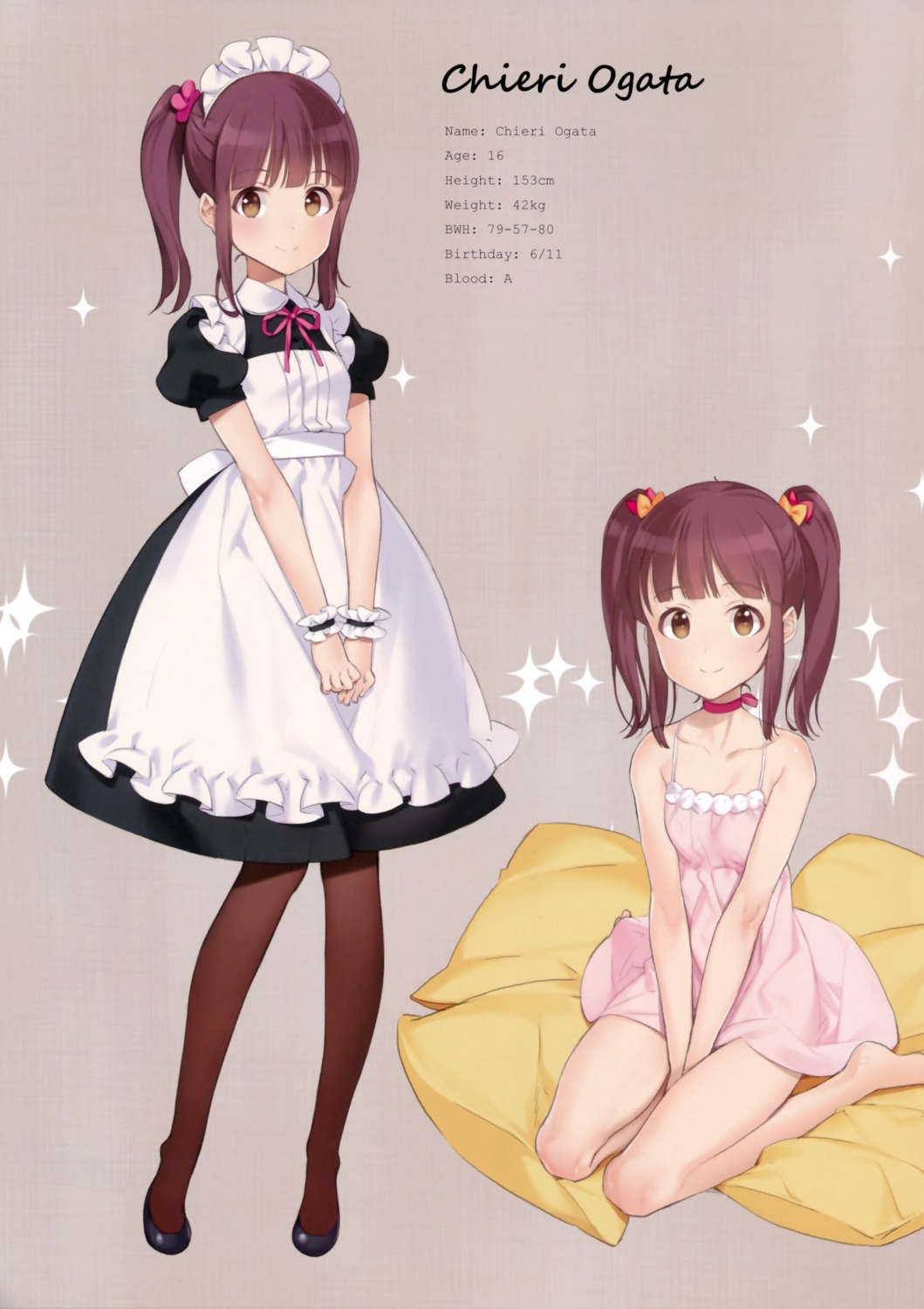 dress maid ogata_chieri oyari_ashito shoujo_kishidan summer_dress the_idolm@ster the_idolm@ster_cinderella_girls