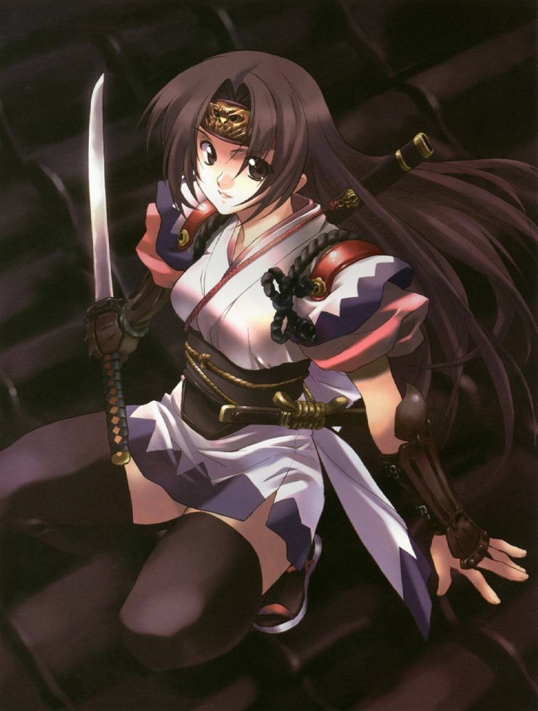 matsumoto noriyuki ninja sword thighhighs  54214  yandere