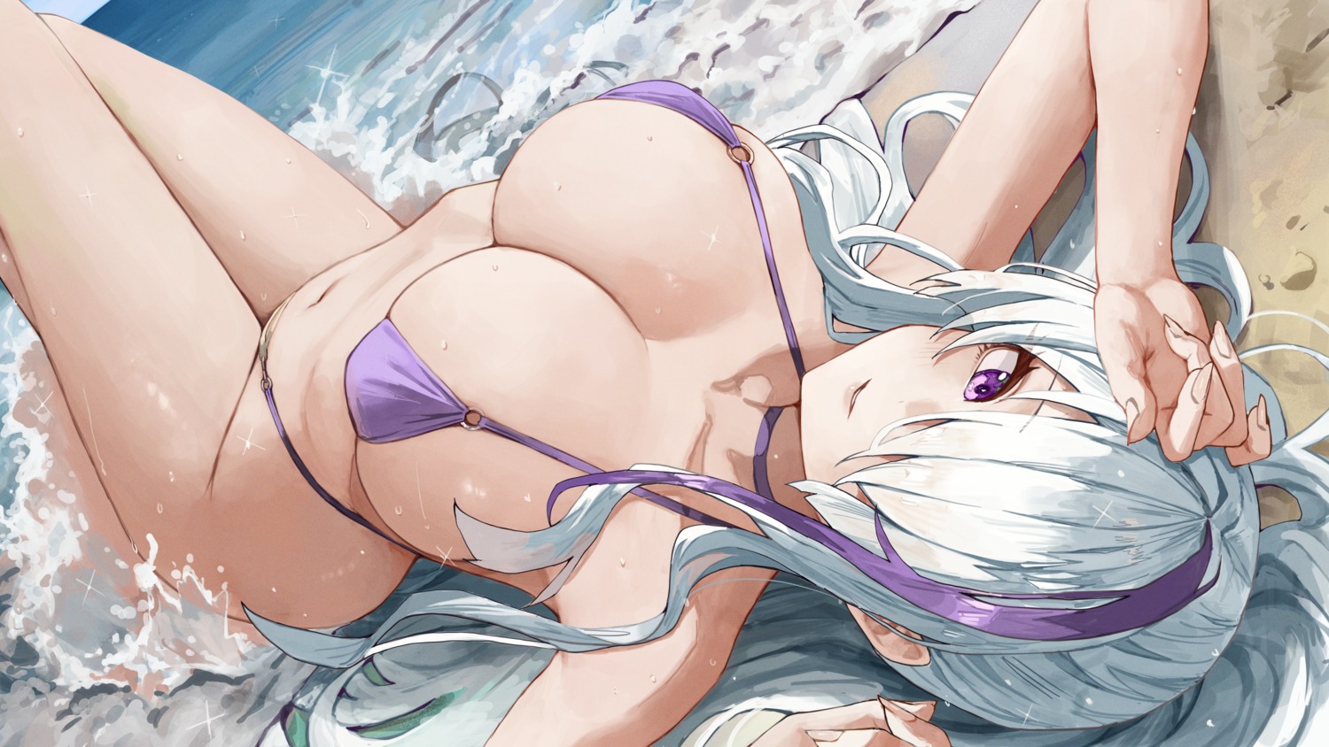 azur_lane bikini ki-16 swimsuits unzen_(azur_lane) wet