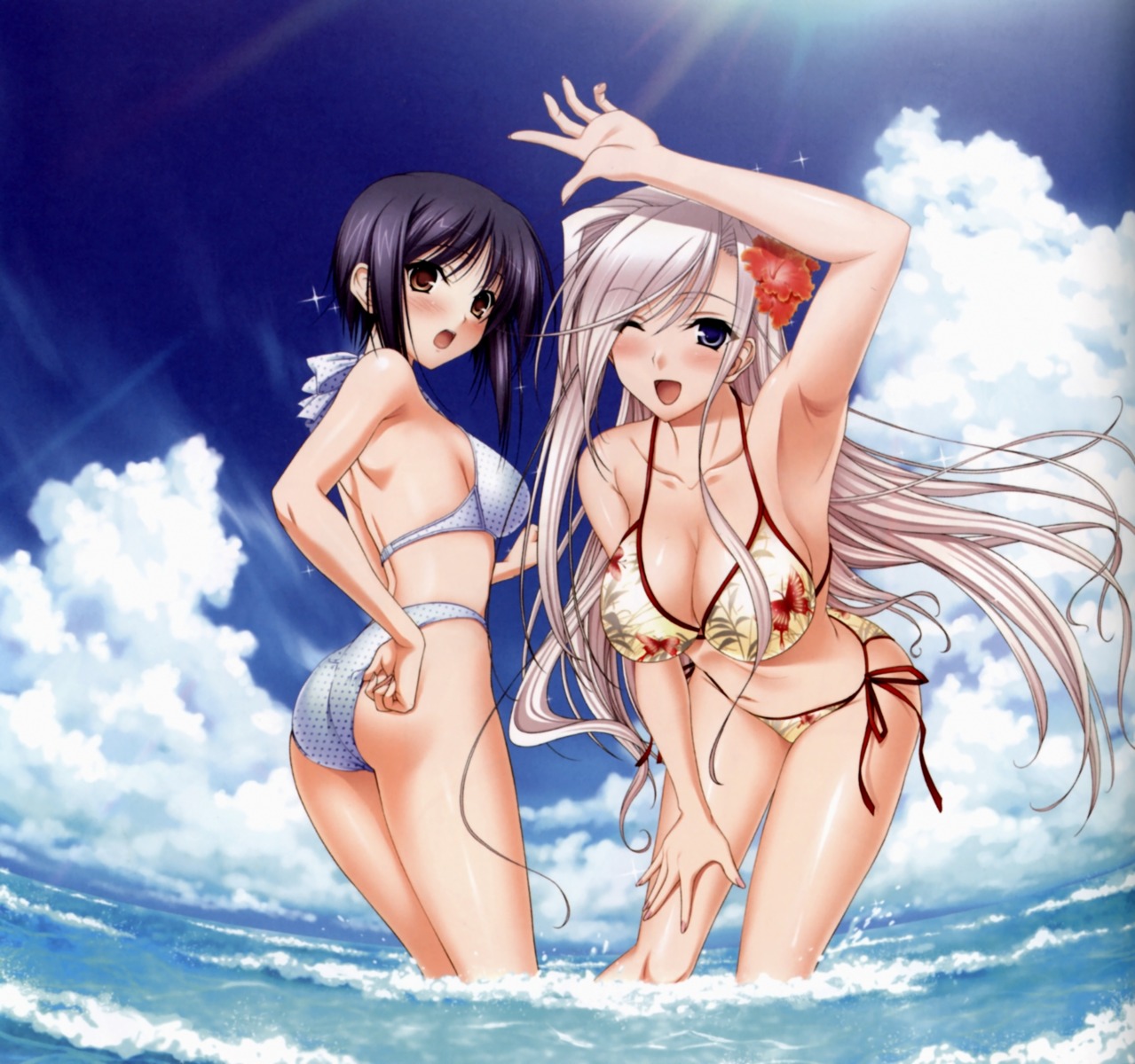 ass bikini charlotte_hazelrink cleavage fujikura_yuu komori_kei princess_lover! ricotta swimsuits