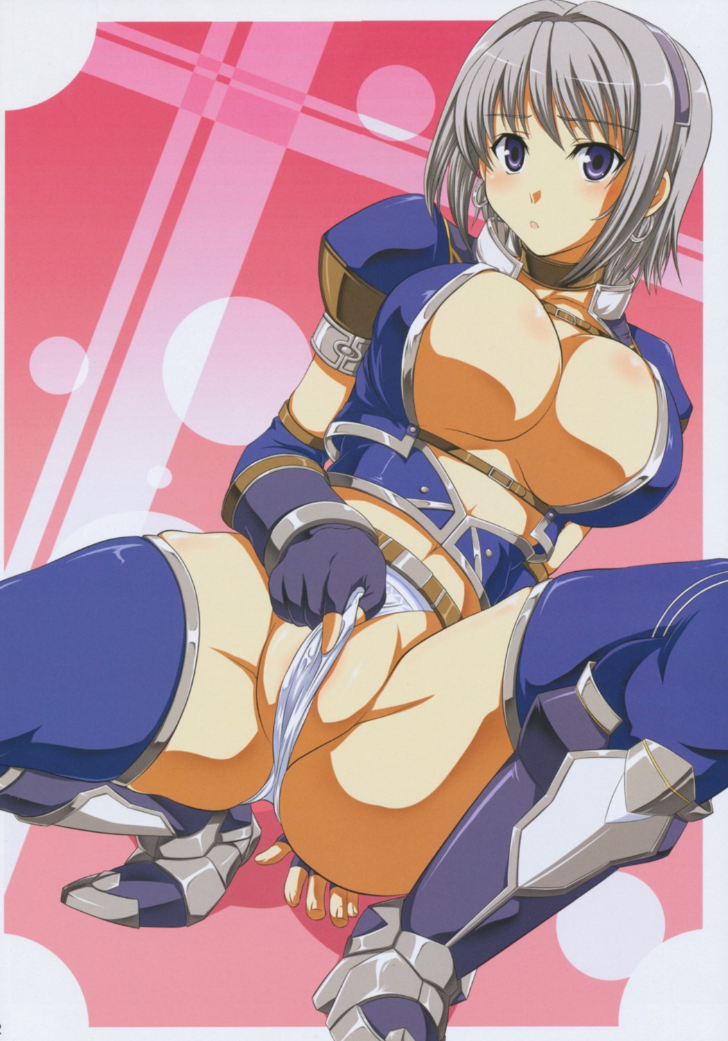 an-arc armor azul_(armor) cleavage hamo monster_hunter open_shirt pantsu thighhighs