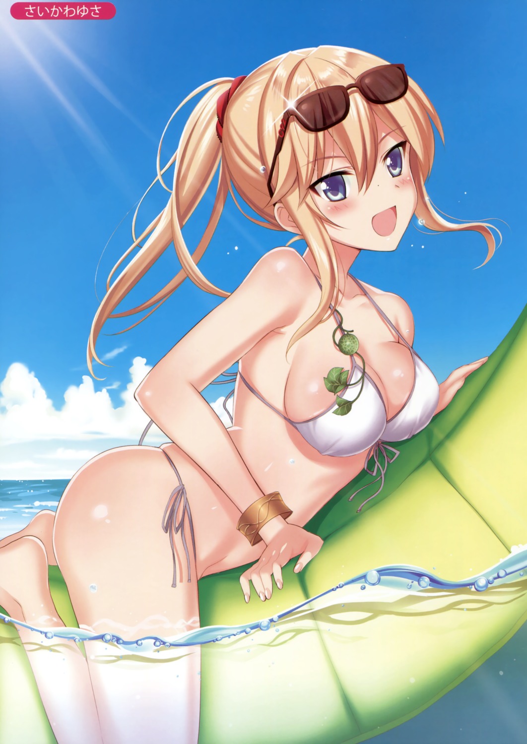 bikini cleavage megane saikawa_yusa swimsuits wet