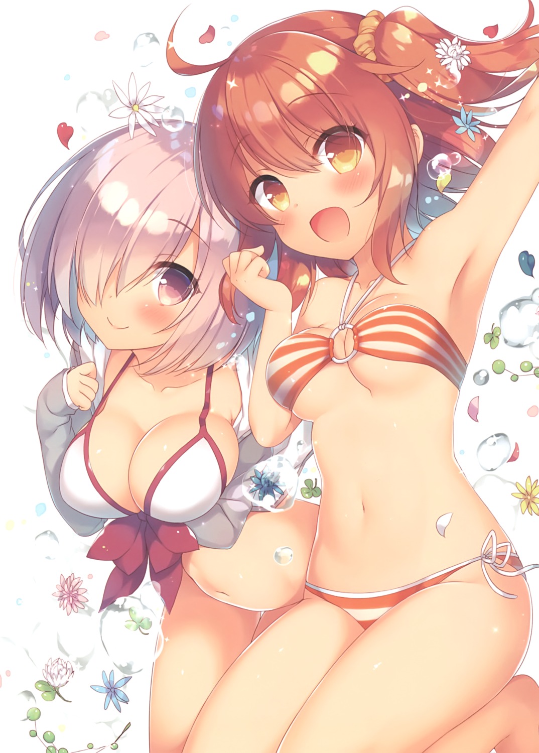 23.4° bikini fate/grand_order fujimaru_ritsuka_(female) ichiri mash_kyrielight swimsuits