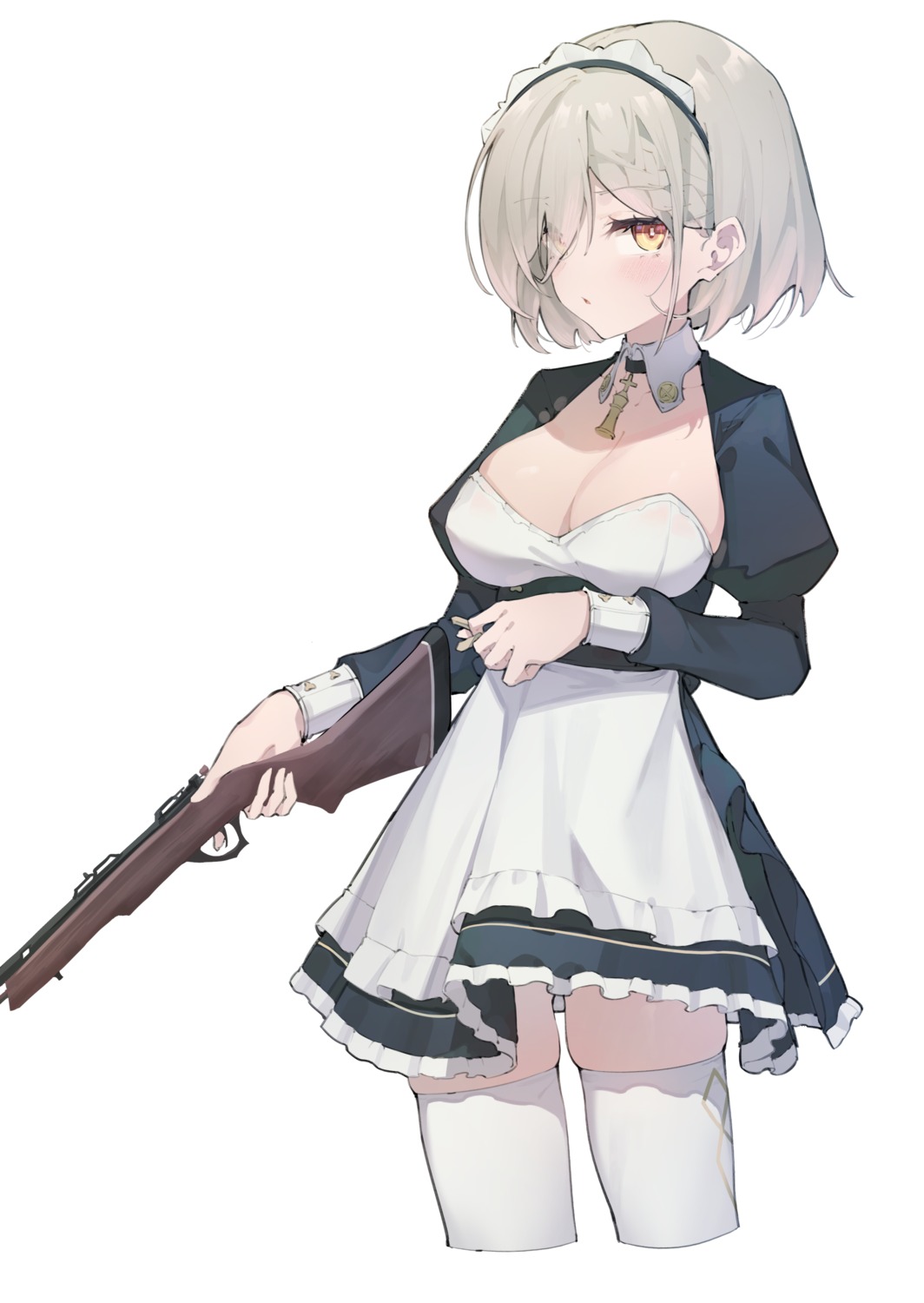 asla_yu gun maid no_bra thighhighs