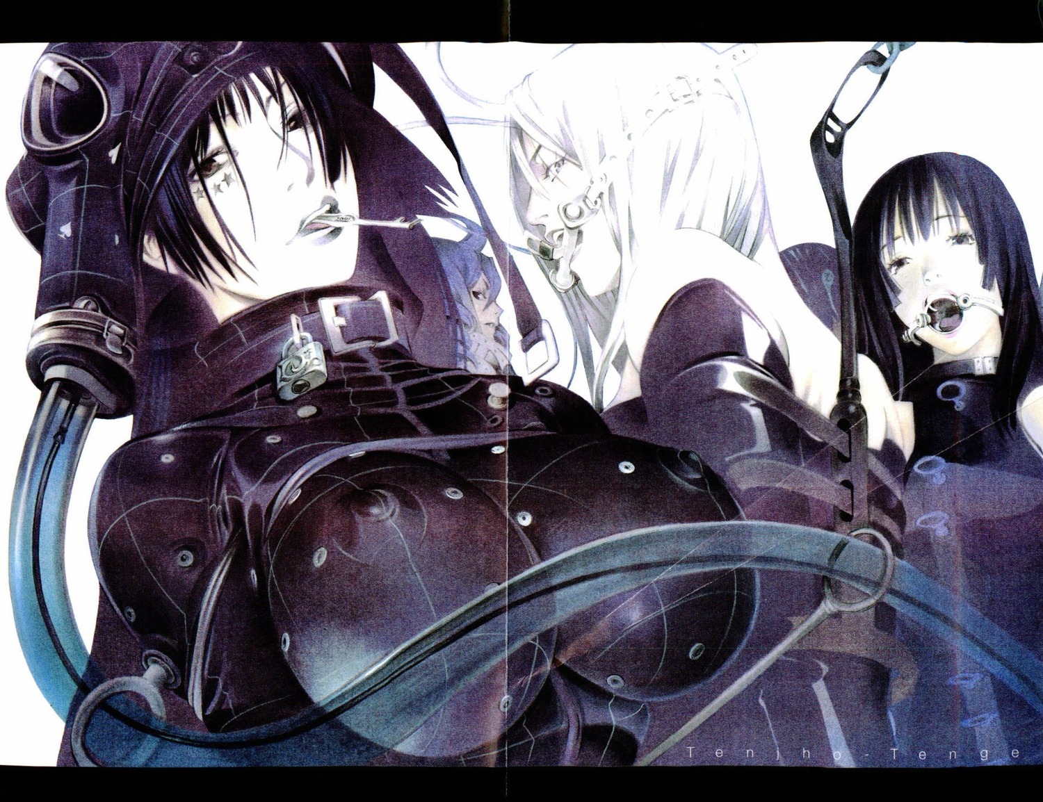 bodysuit bondage crease erect_nipples fixme isuzu_emi natsume_aya natsume_maya oh!_great tenjou_tenge