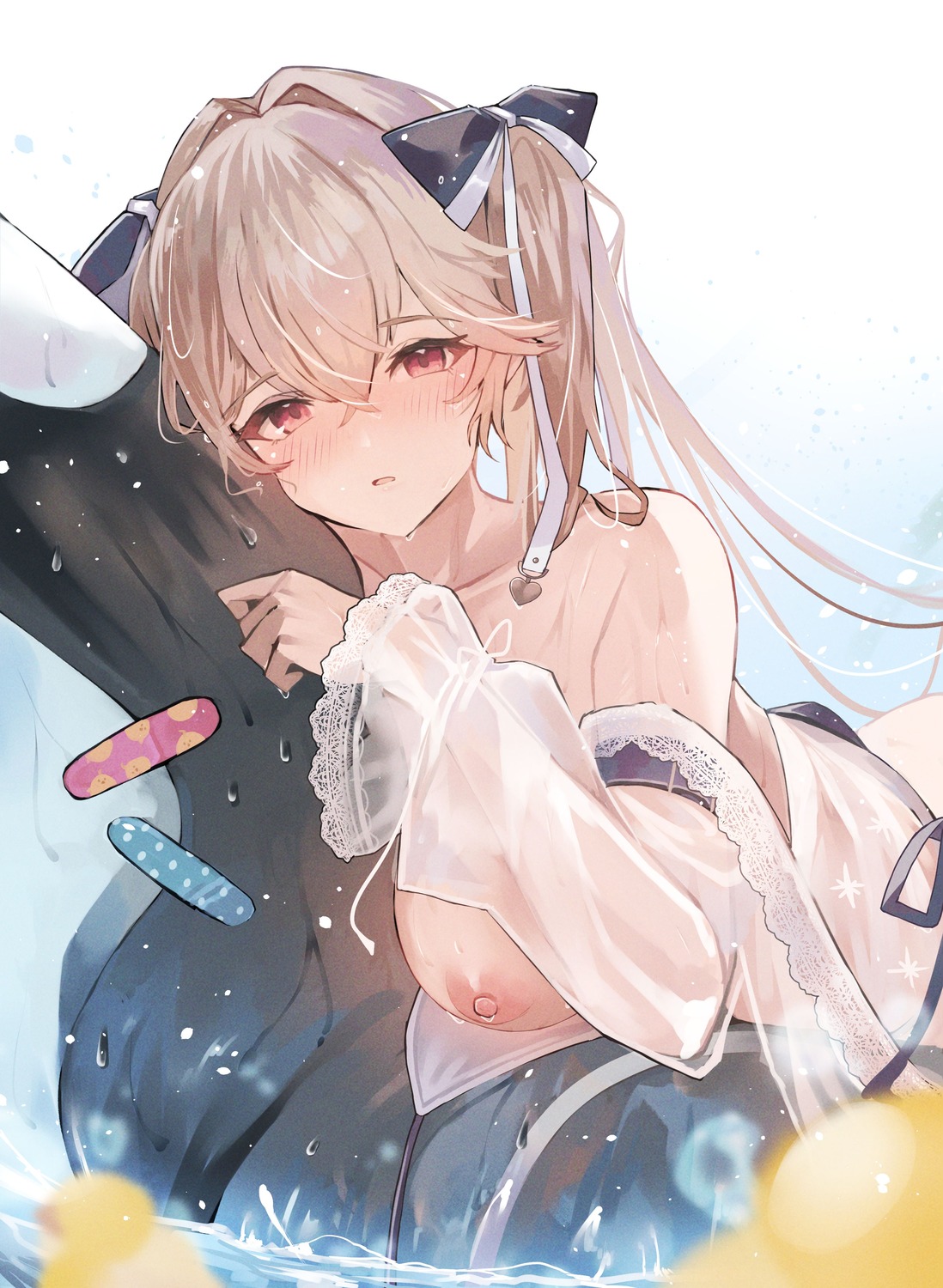 anchorage_(azur_lane) azur_lane bikini breasts nipples sea_nami see_through swimsuits wardrobe_malfunction wet