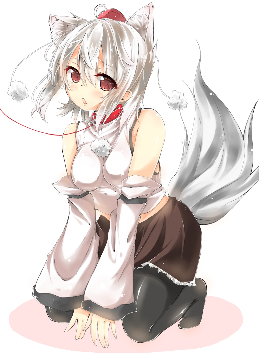 animal_ears inubashiri_momiji kurean pantyhose tail touhou