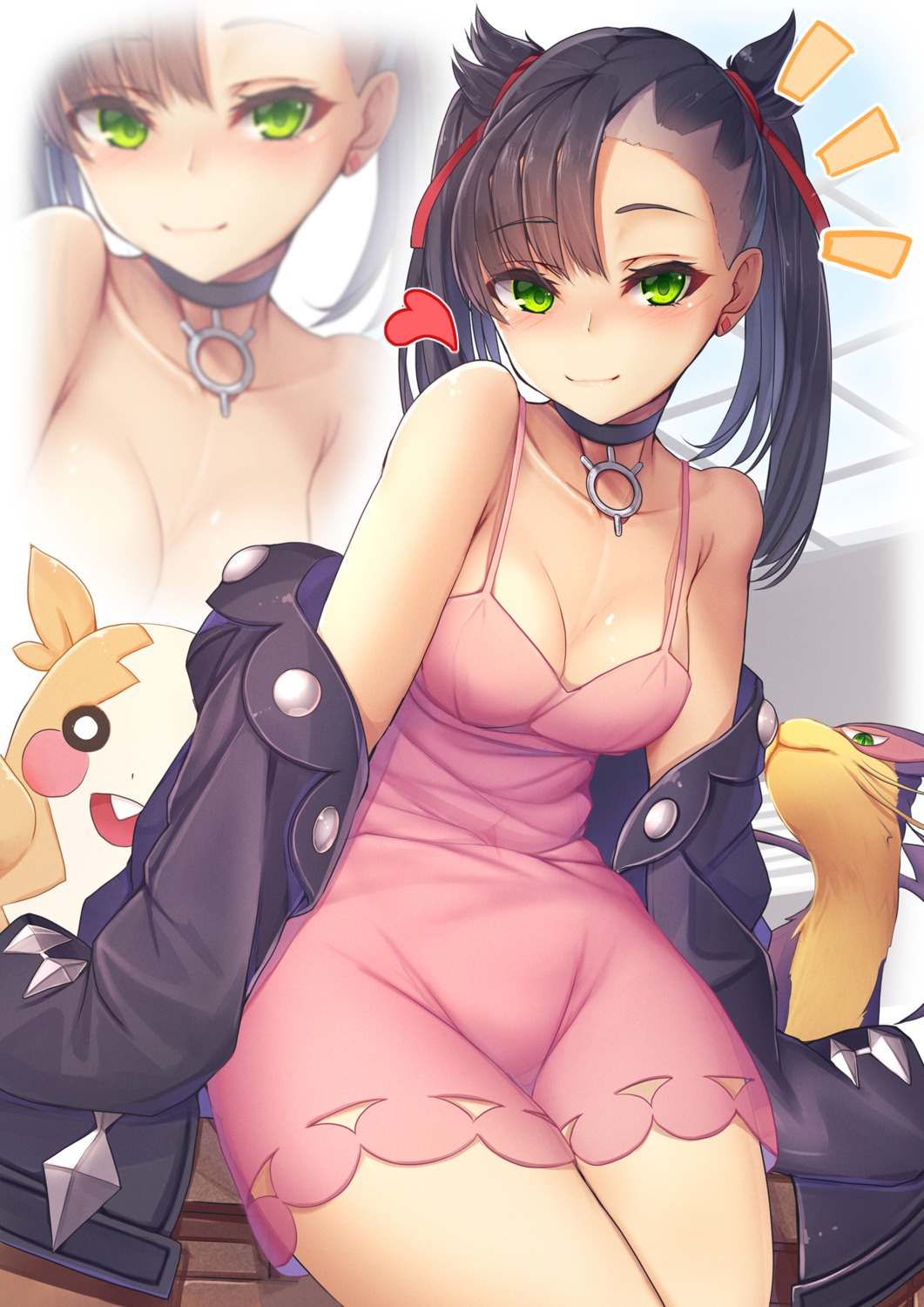 cleavage dress mary_(pokemon) pokemon pokemon_swsh tatapopo topless