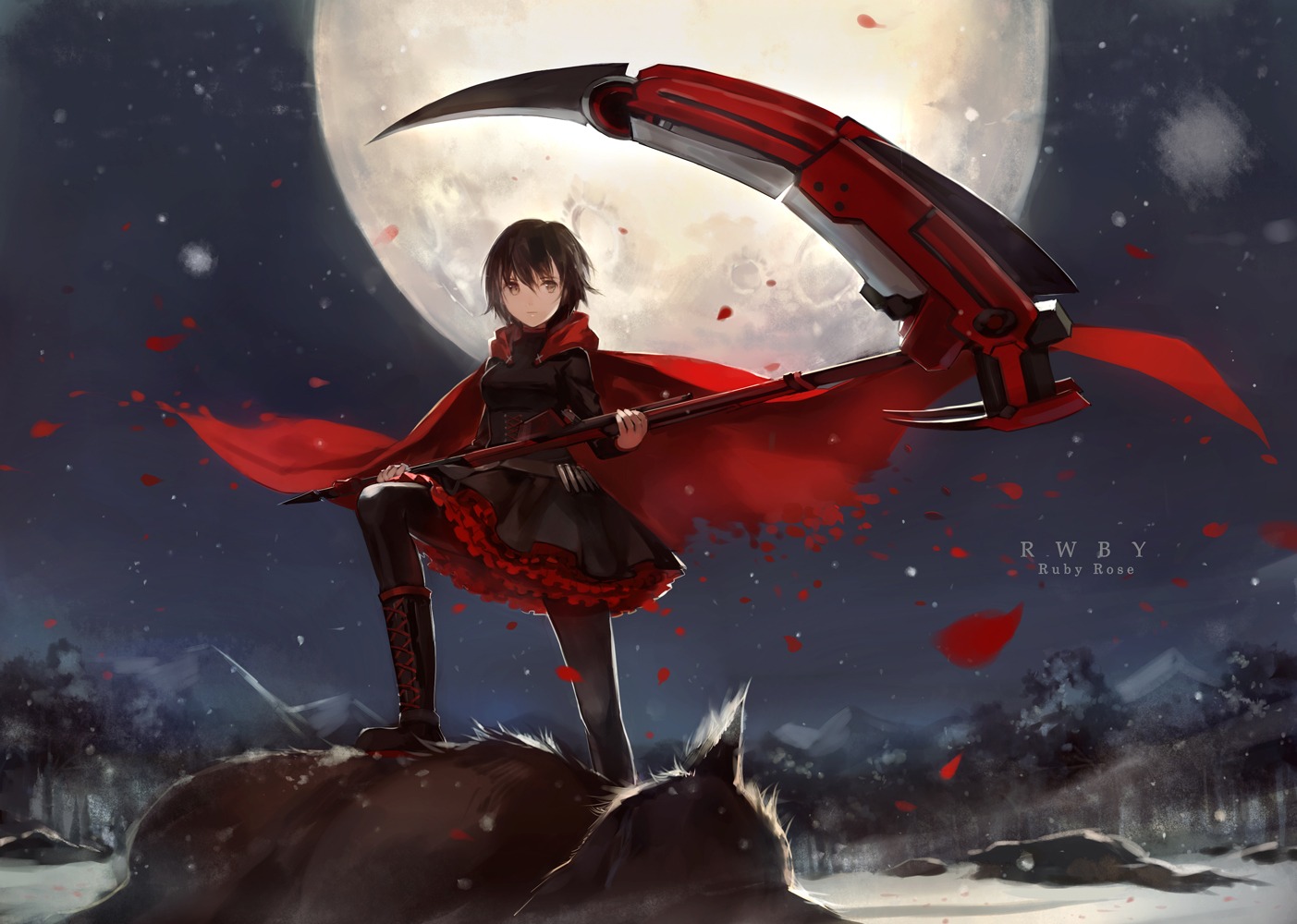 cotta monster pantyhose ruby_rose rwby weapon